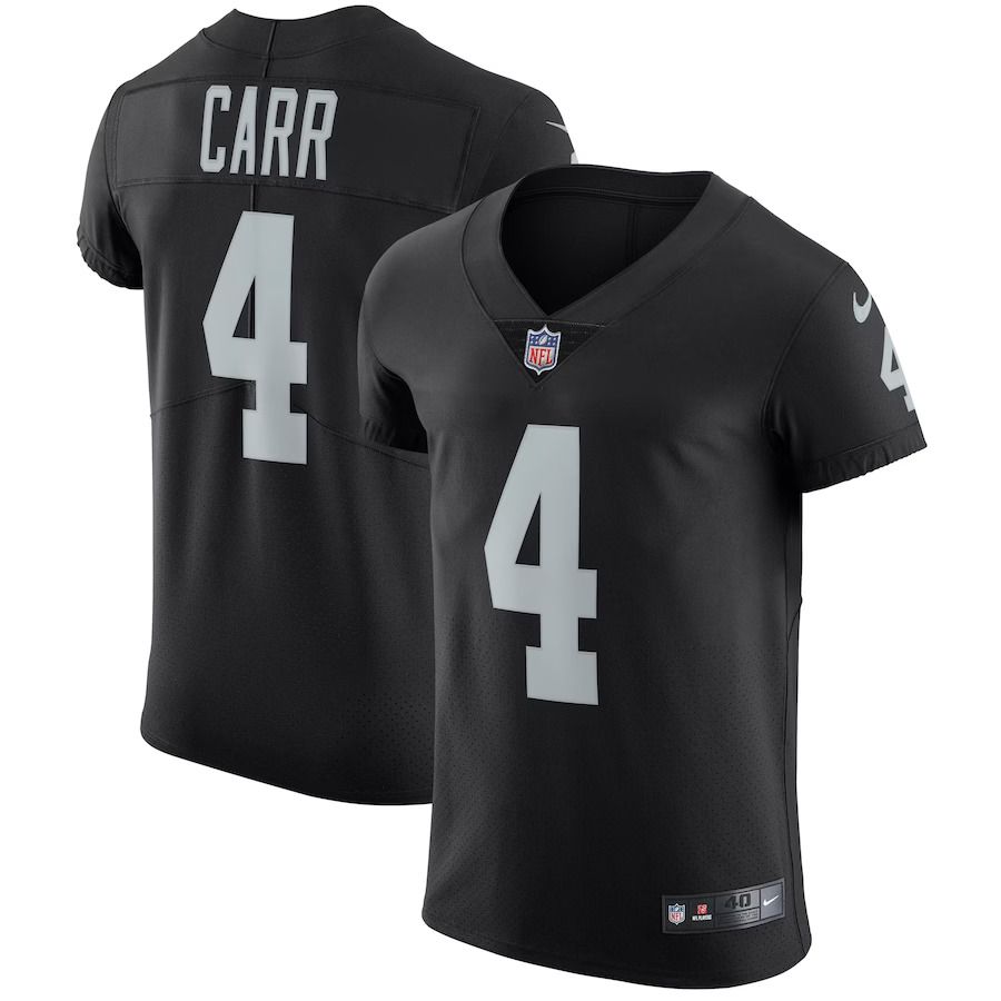 Men Las Vegas Raiders 4 Derek Carr Nike Black Vapor Untouchable Elite Player NFL Jersey